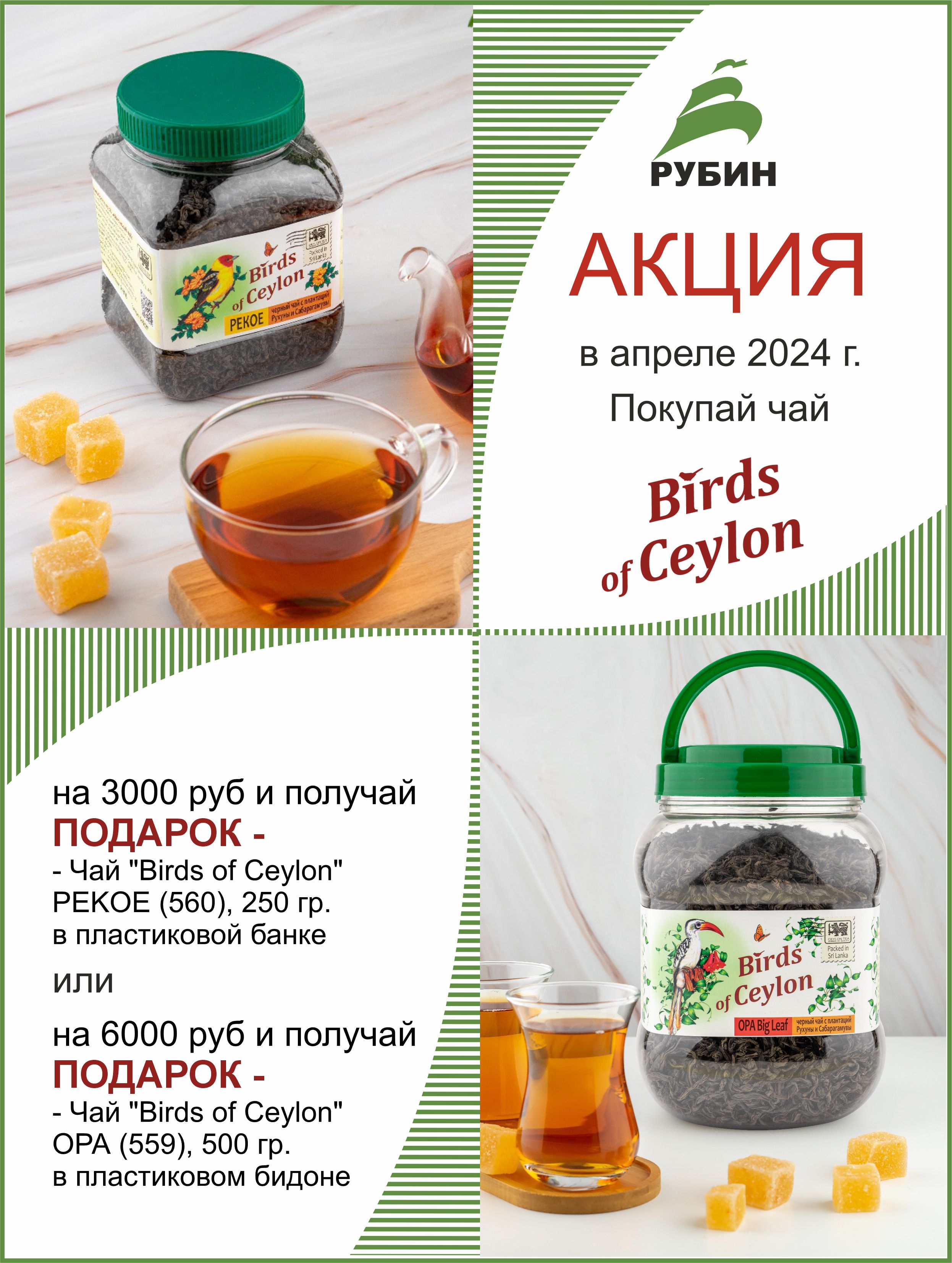 Акция Birds of Ceylon в апреле